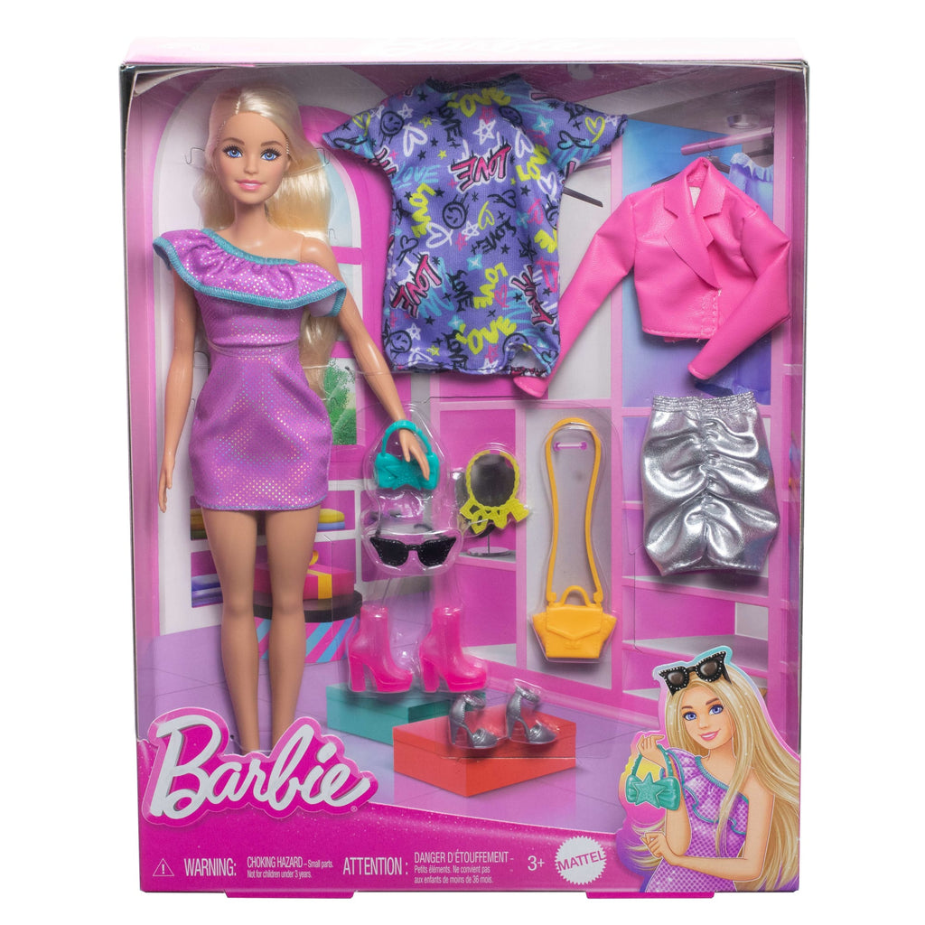 Barbie® Coffret Poupée Barbie et Tenues