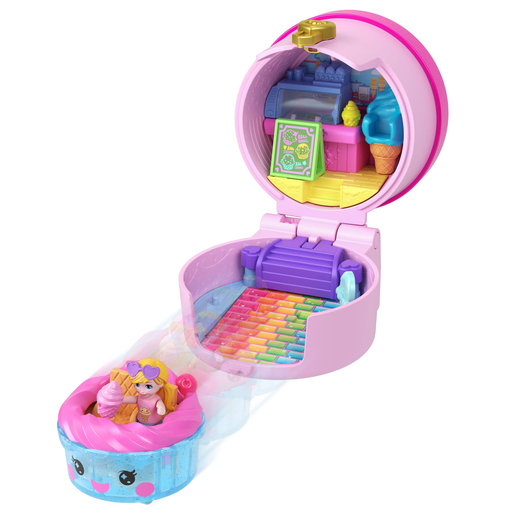 Polly Pocket Set de Juego Compacto Reveal Comidita Rápida