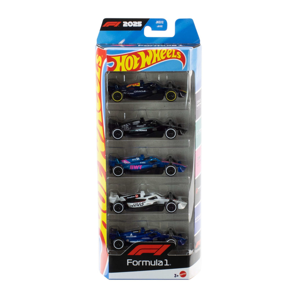 Hot Wheels-Coffret 5 Voitures de Course-Voitures de F1