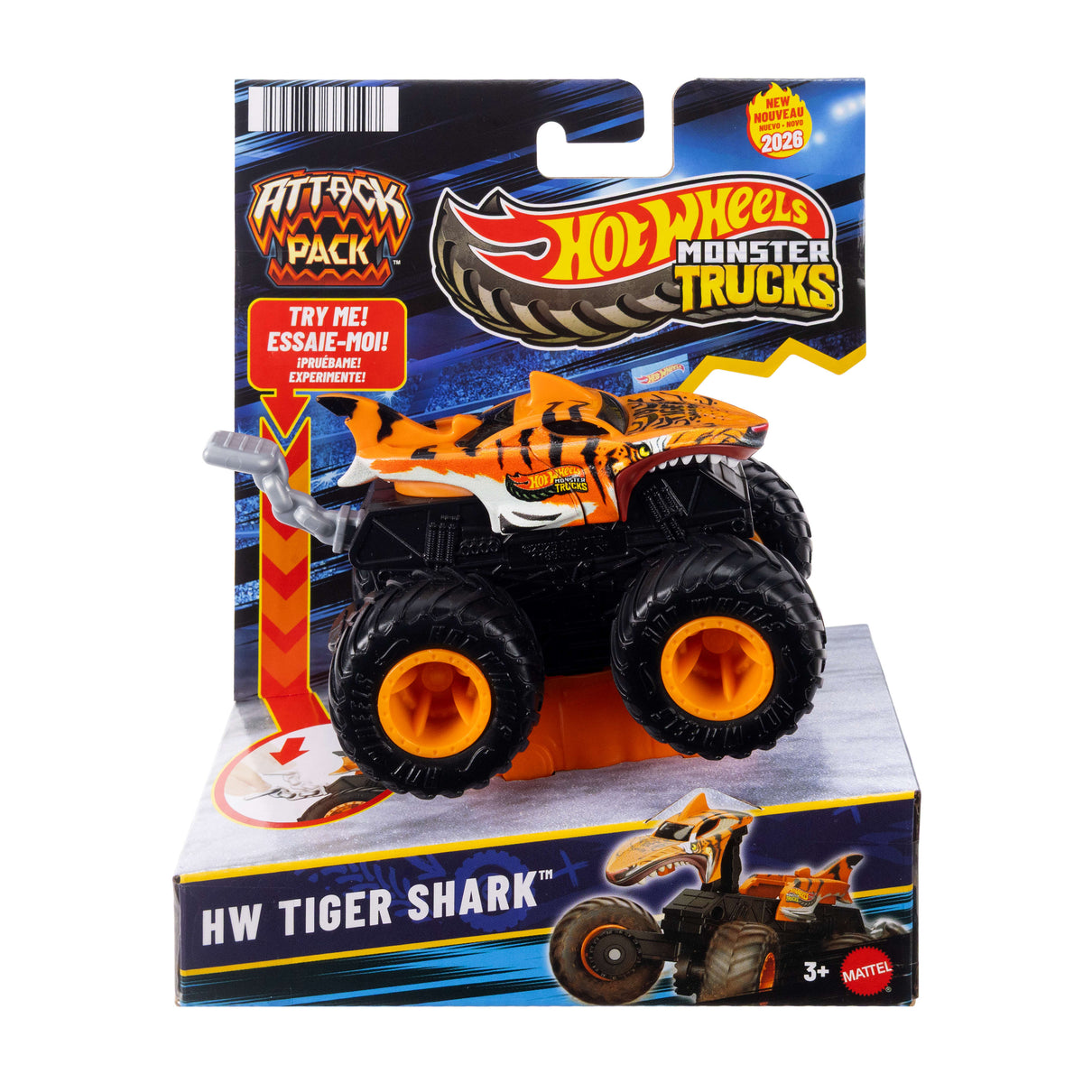 Hot Wheels Monster Trucks Attack Pack Vehicle With Special Action Feature