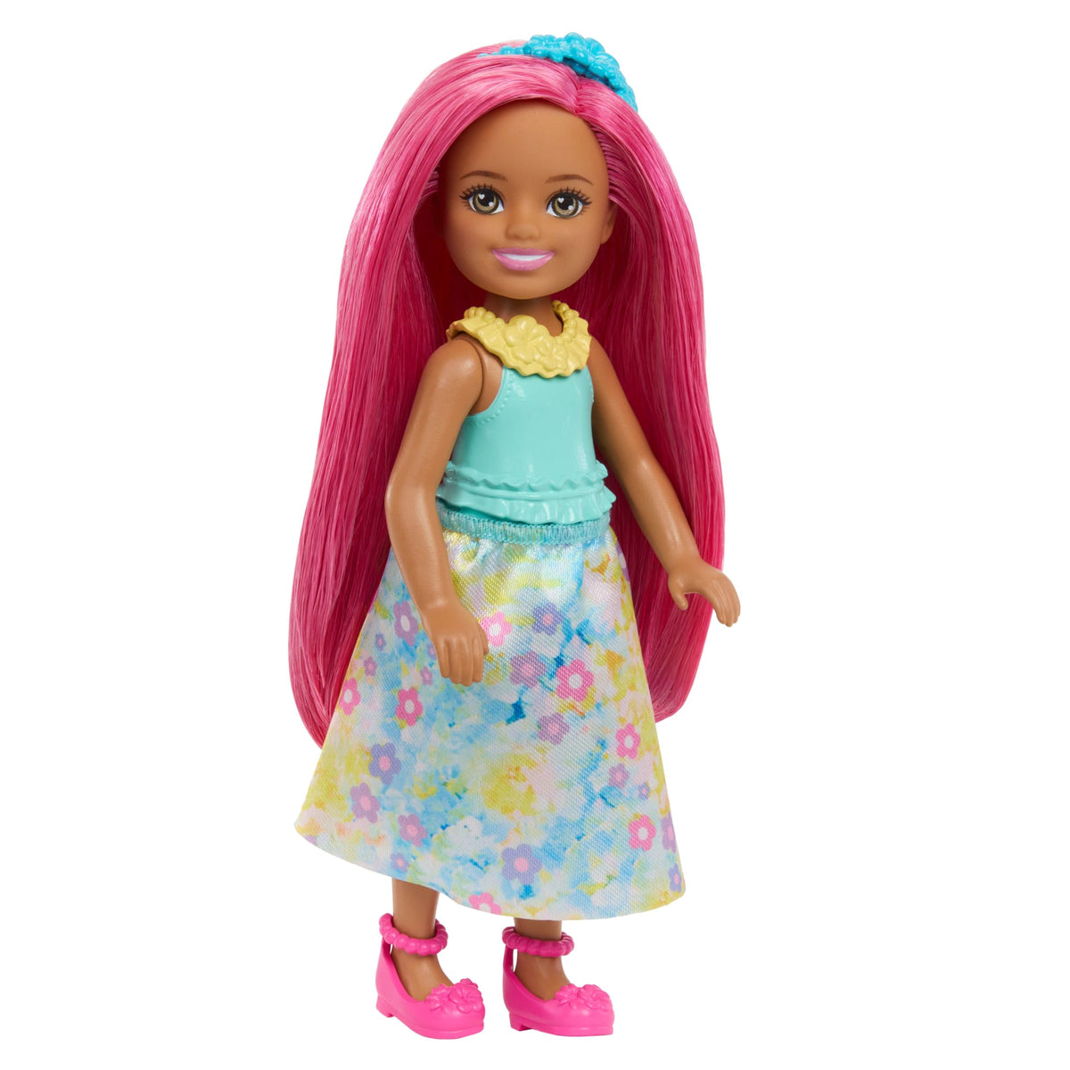 Barbie Chelsea Royal Small Doll With Pink Hair, Removable Skirt, Shoes & Hair Accessory, 6-Inch