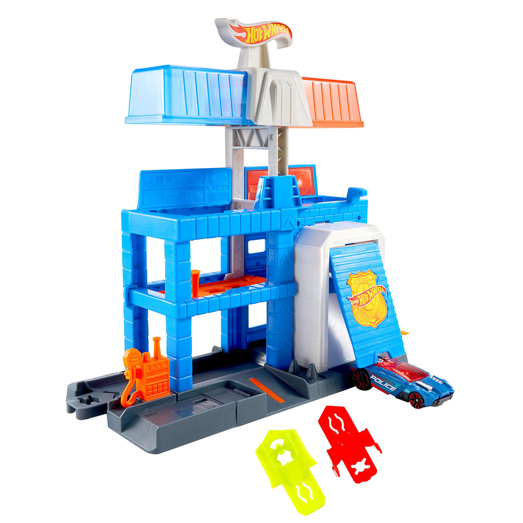 Hot Wheels City Pista de Juguete torre de policía