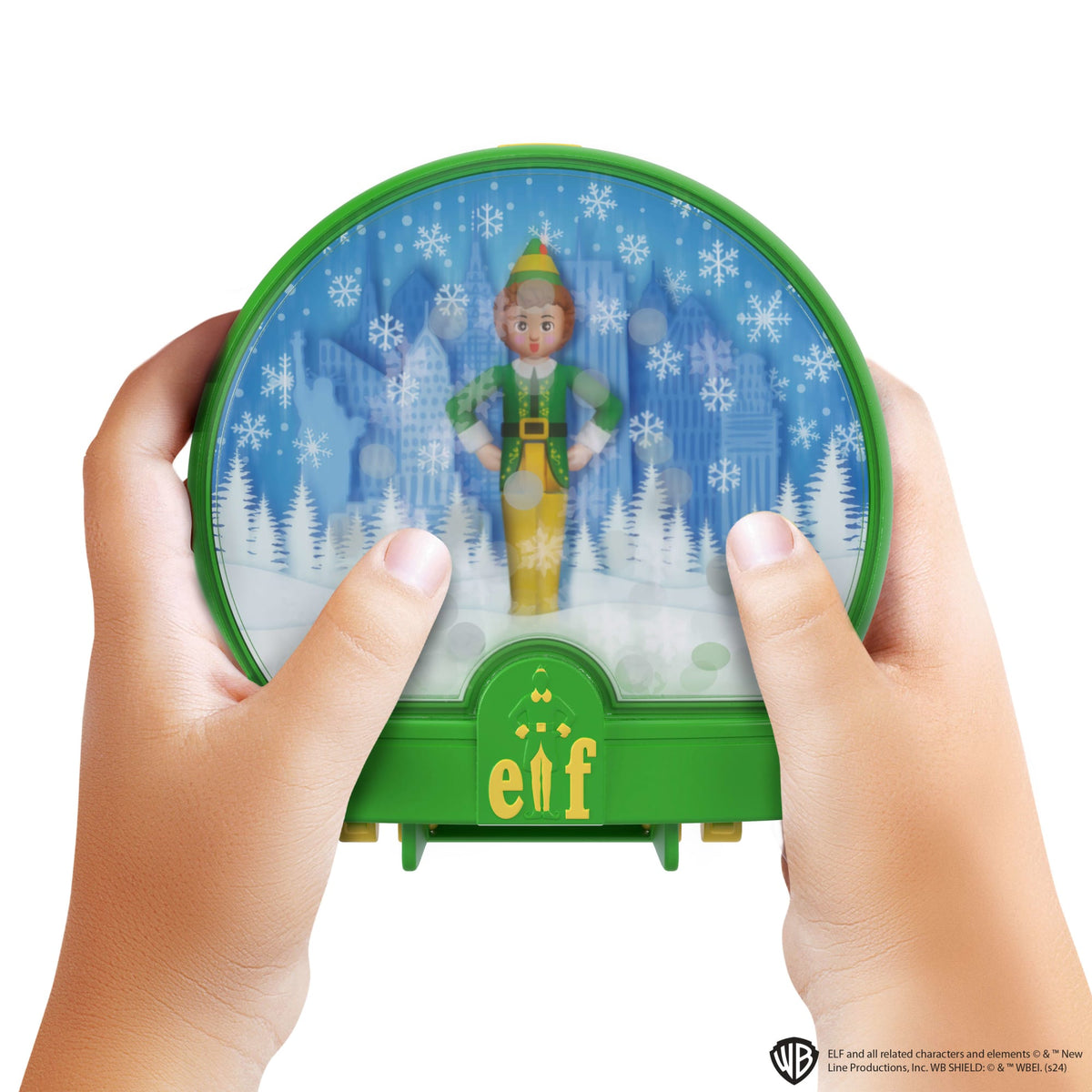 Polly Pocket Micro Buddy & Santa Dolls And Playset, Collaboration Elf Compact With 5 Accessories, Holiday Theme