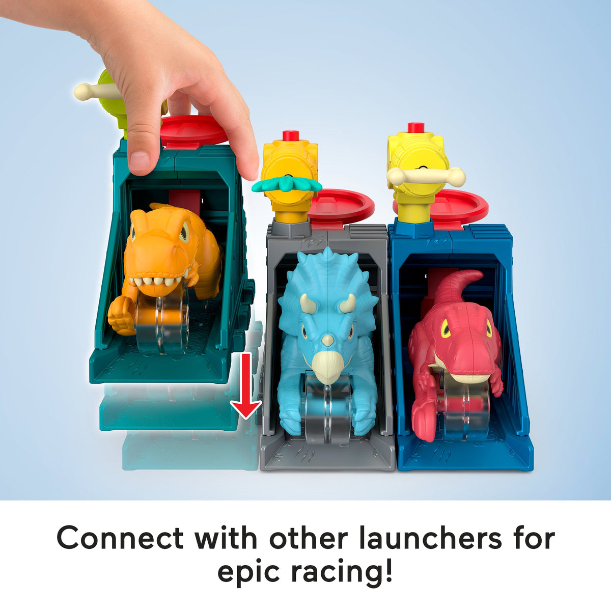 Imaginext Jurassic World Launcher Set With Chomping Toy Raptor & 2 Accessories