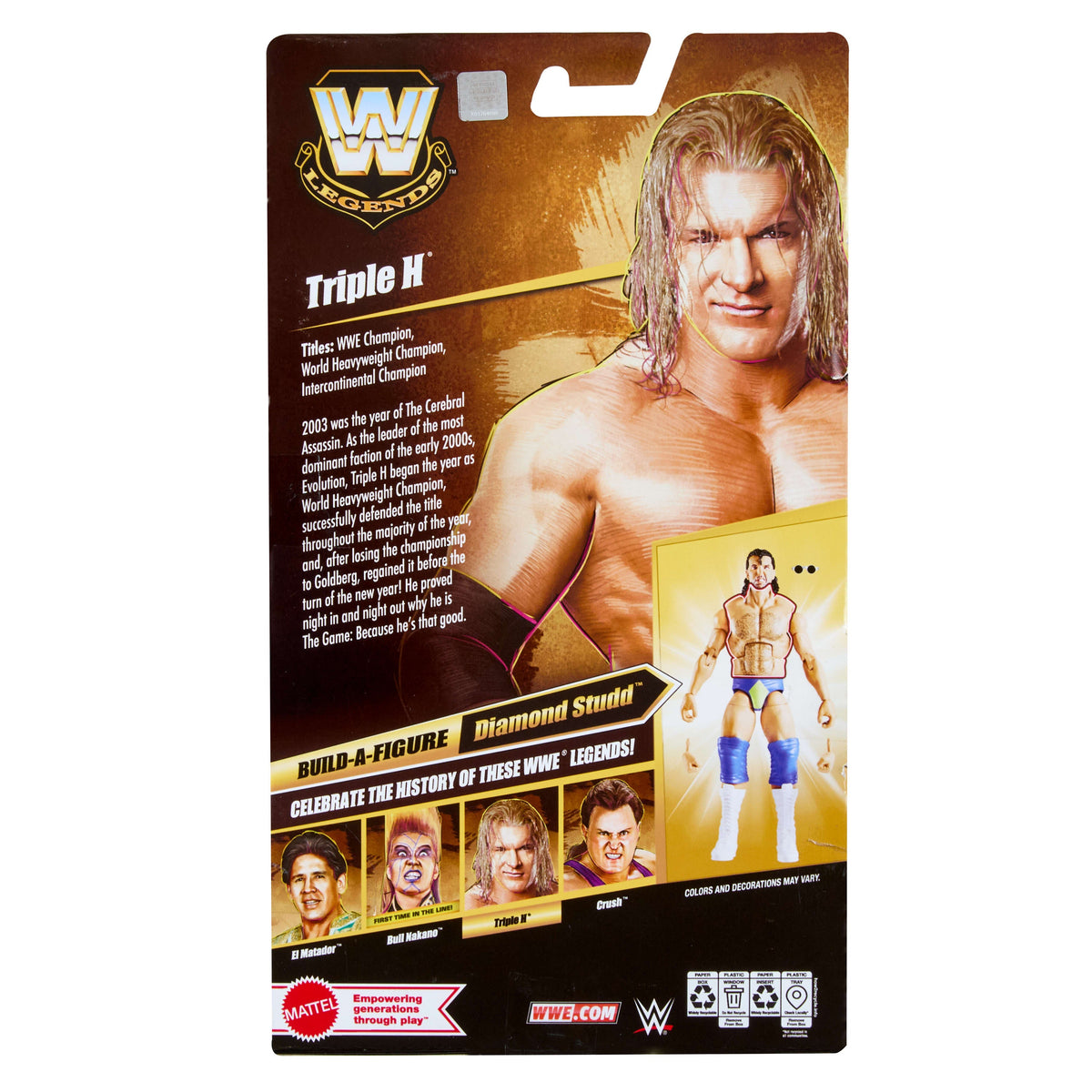 WWE Elite Legends Triple H Action Figure & Accessories, Series 31 6-inch Set