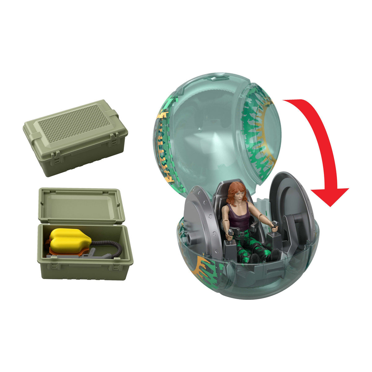 Jurassic World Legacy Collection Reimagined Claire & Gyrosphere Escape Pack With Dinosaur Figure
