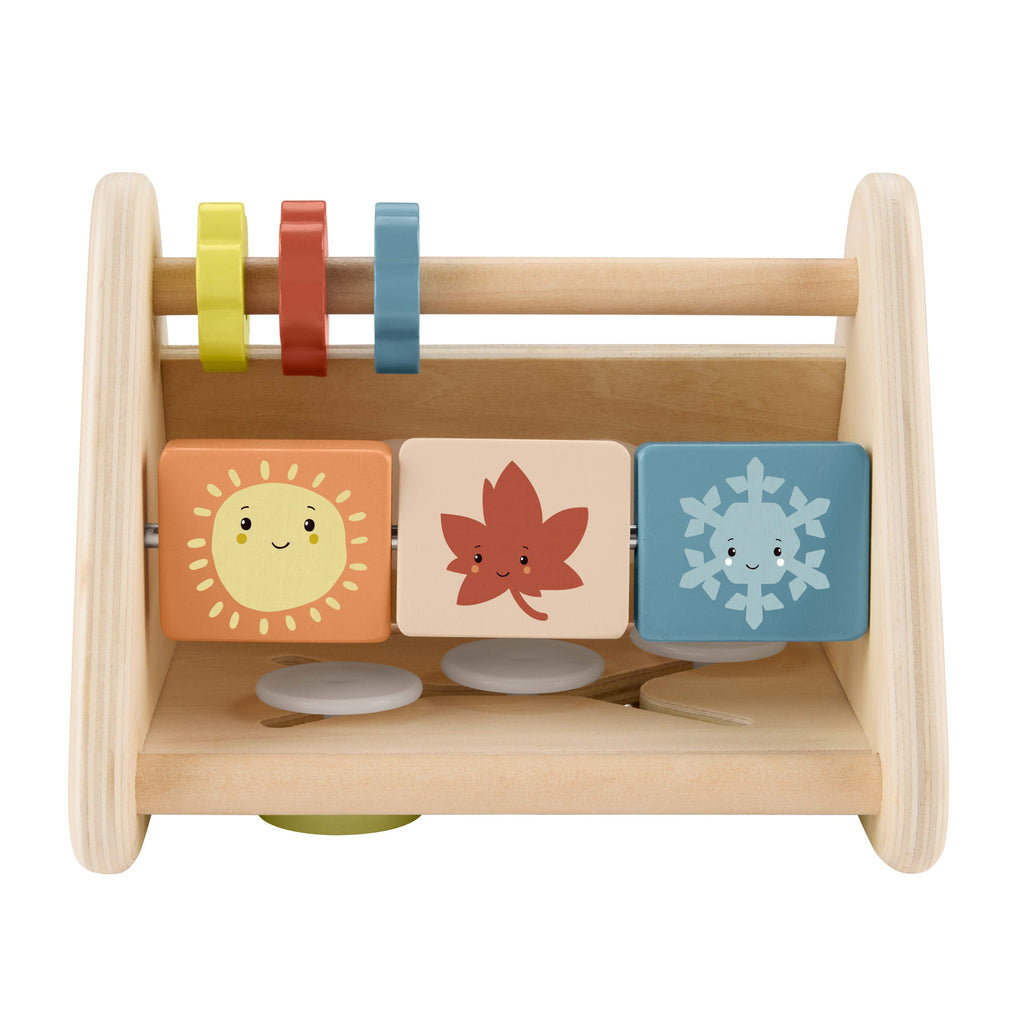 Triangle de Jeu en Bois Fisher-Price, Jouet à Trois Côtés Favorisant La Motricité Fine, 1 Pièce en Bois