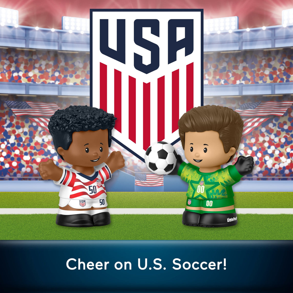 Little People Collector U.S. Soccer Special Edition Set For Sports Fans, 2 Figures