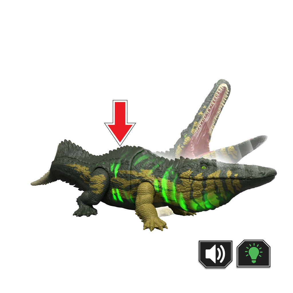 Jurassic World Stomatosuchus Rugissement Féroce Figurine Articulée