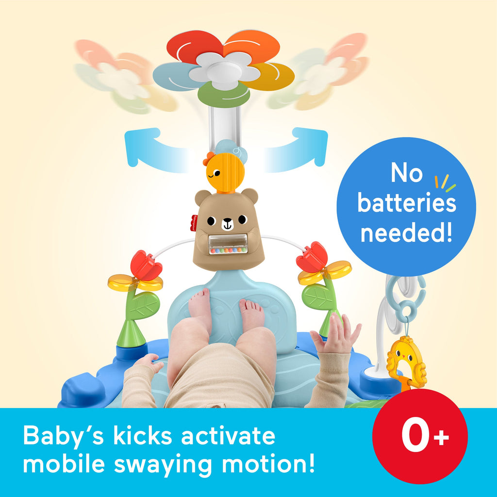 Fisher-Price 3-in-1 Kick & Sway Activity Gym, Baby Play Mat & Sensory Toys For Newborn Developmental Play