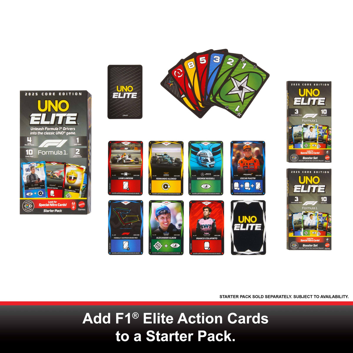 UNO Elite Formula 1 2025 Core Edition Booster Set 2 Pack