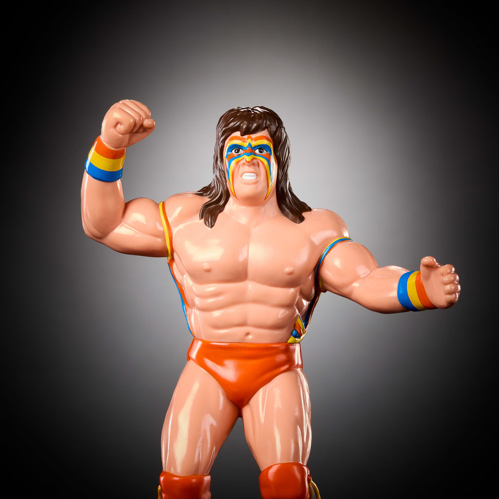 Ljn WWE Superstars Ultimate Warrior Action Figure, 1980s Retro 8-inch Collectible Toy