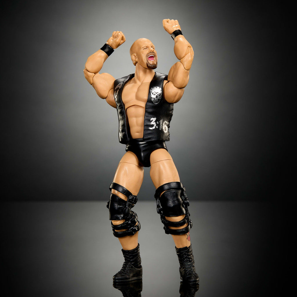 WWE Elite Collection Premium Live Event Stone Cold Steve Austin Action Figure Set, Summerslam Series