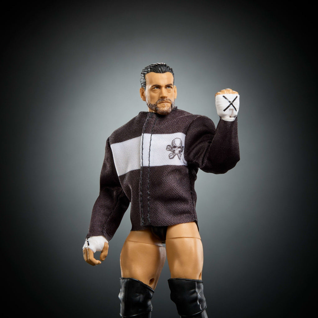 WWE Elite Cm Punk Action Figure, Series #124 Set, 6-Inch Collectible With Articulation & Accessories