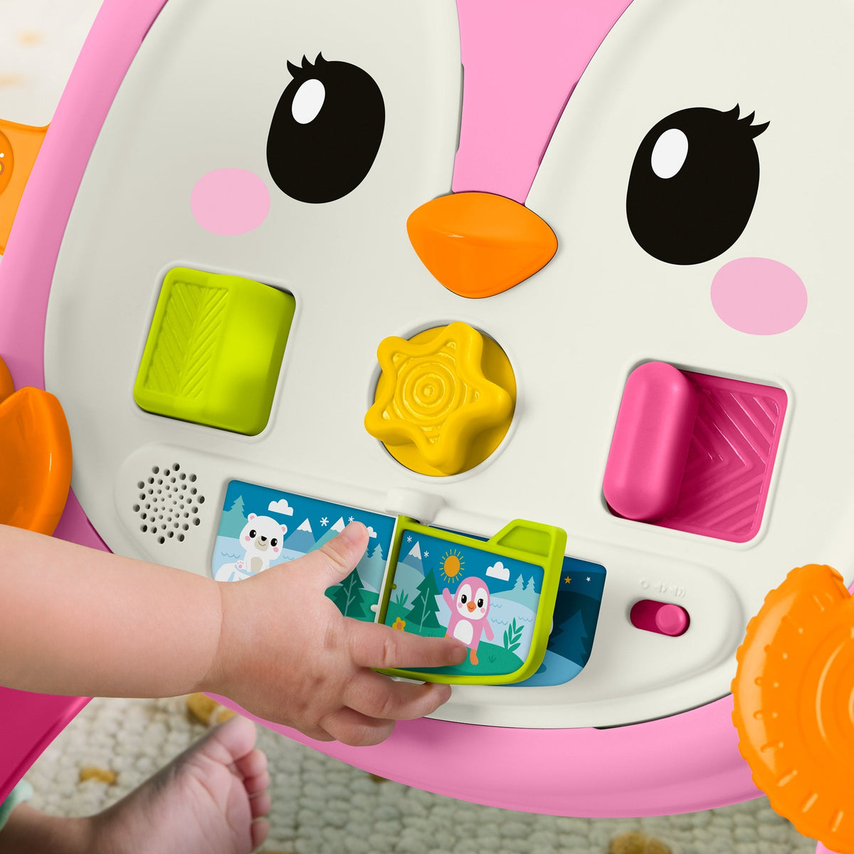Fisher-Price Brinquedo para Bebês Andador Pinguim Atividades Rosa