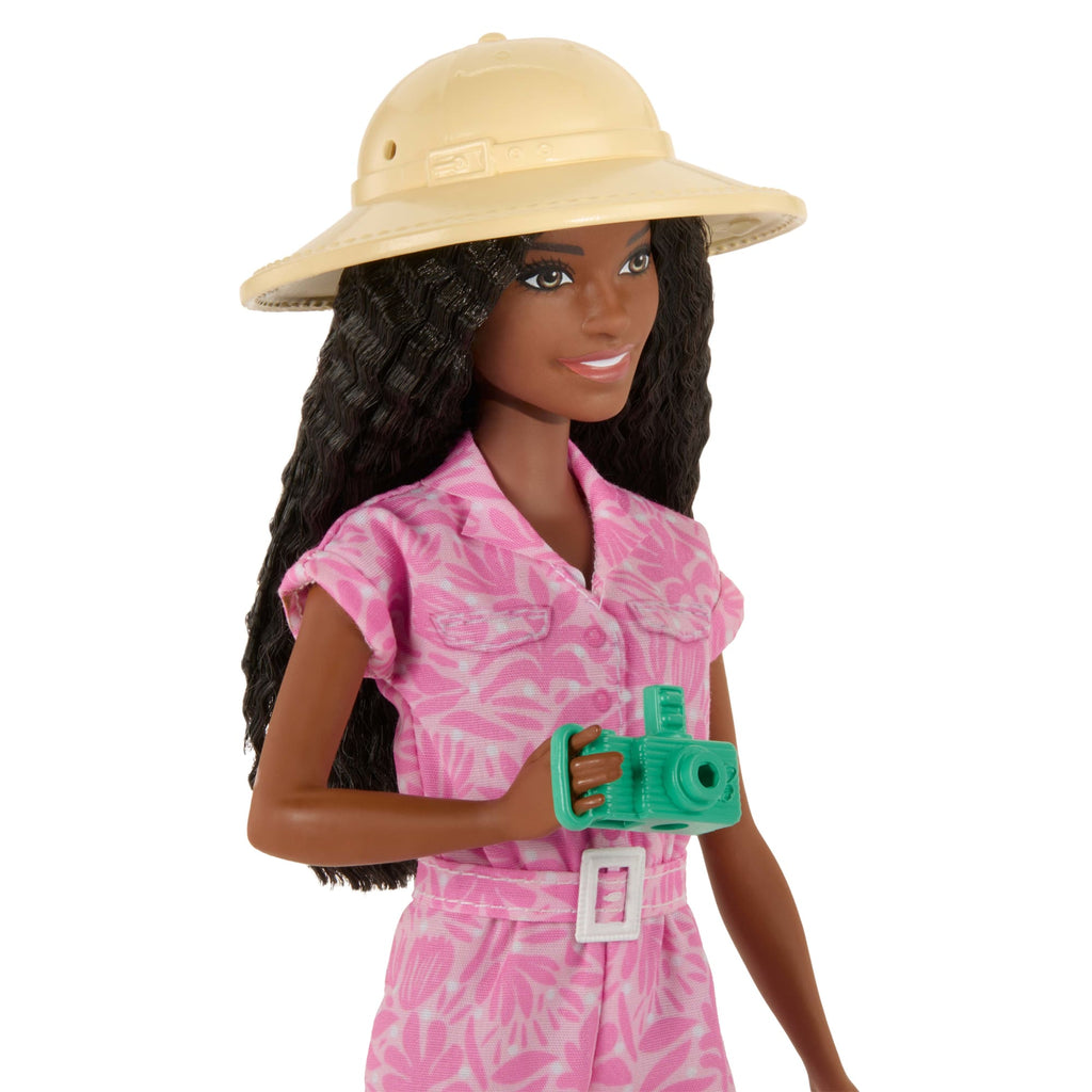 Barbie Pink Passport Kenya Adventure Dolls & Playset With Toy Helicopter & 9 Accessories