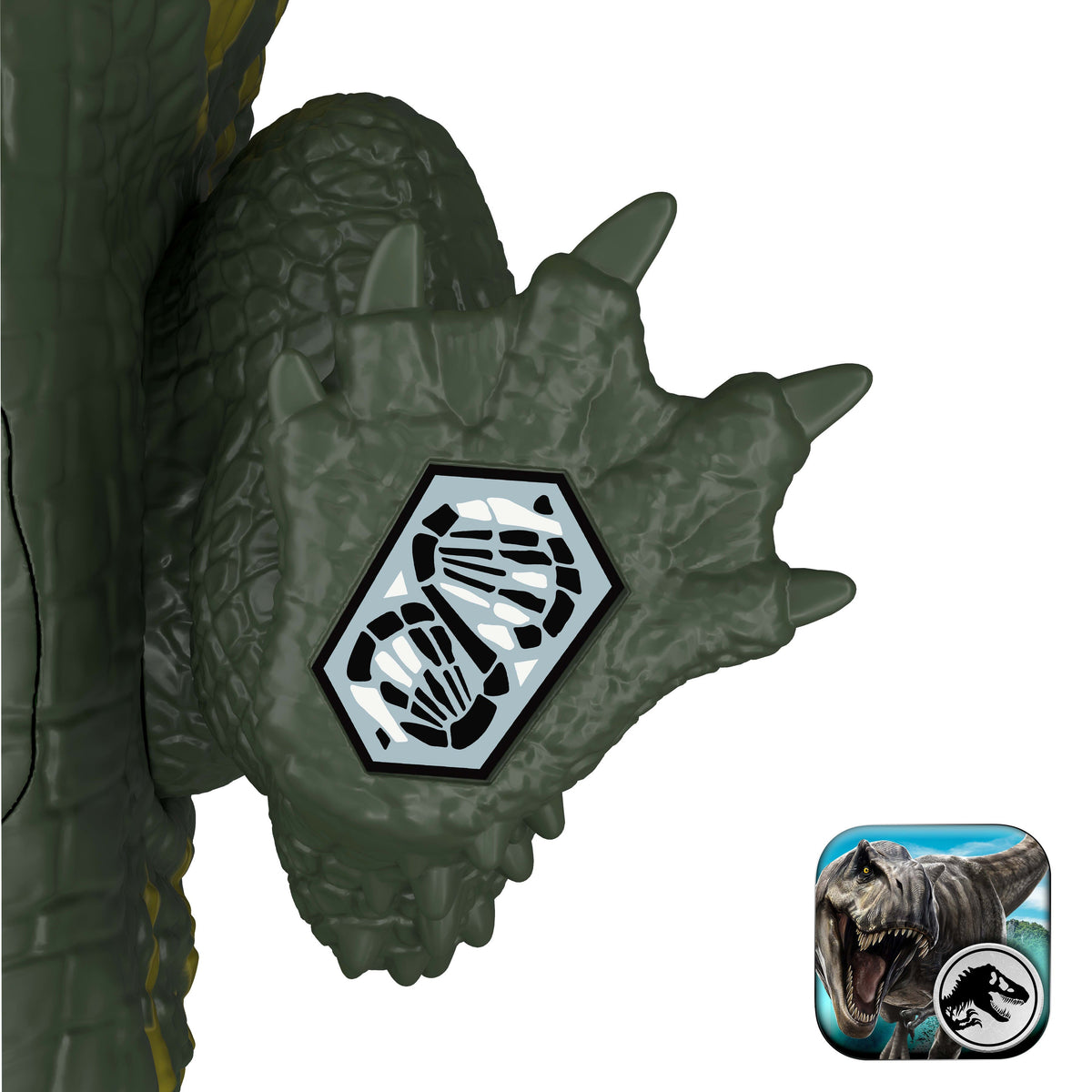Jurassic World Wild Roar Stomatosuchus Dinosaur Action Figure Toy, Sounds & Attack & Lights