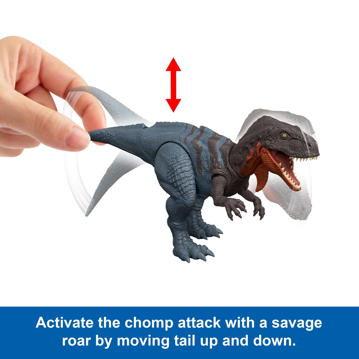 Jurassic World Wild Roar Dinosaur Figures With Attack Action, Light And Sound, Digital Scan Code