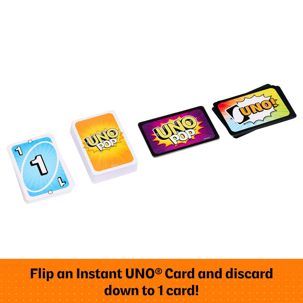 UNO Pop Card Game For Kids, Adult & Family Nights, 2-6 Players Ages 7+