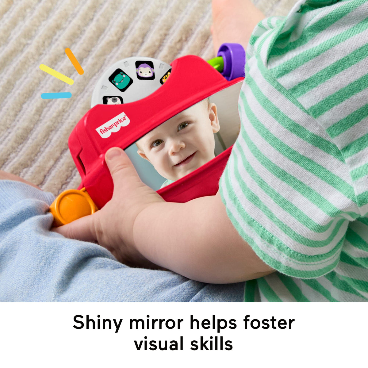 Fisher-Price Fidget Activity Viewer Baby Toy, Fine Motor Skill Developmental Play
