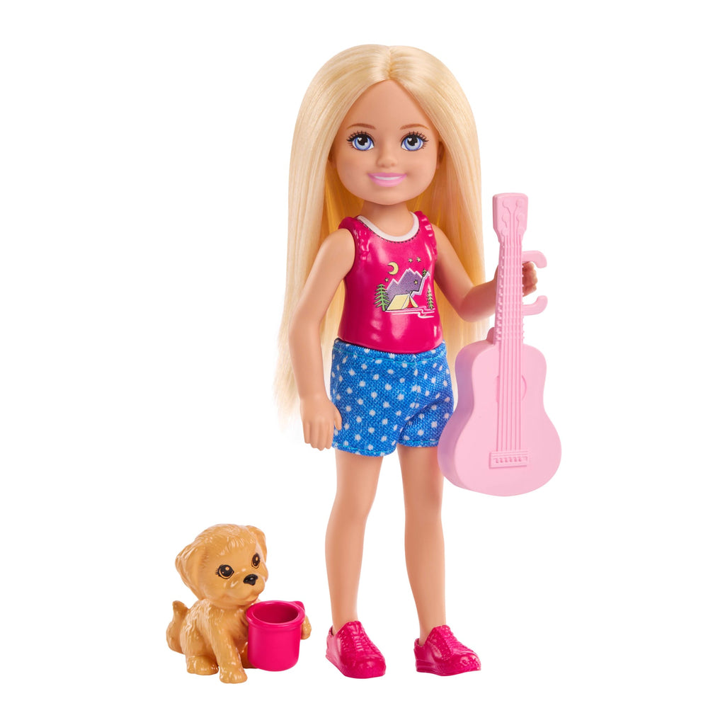 Barbie Family & Friends Chelsea Outdoor Adventures Doll Playset With Pet Puppy & Camping Accessories