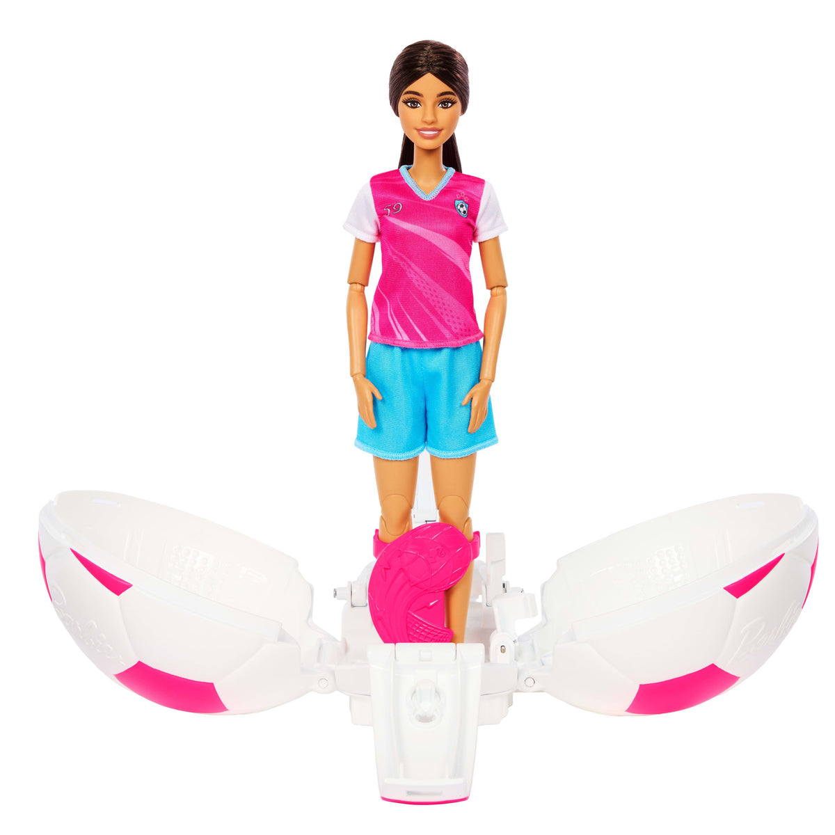 Barbie Team Barbie Roll & Reveal Poupée et Accessoires Joueuse de Soccer