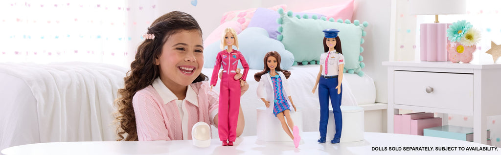 Barbie Careers Pilot Doll & Accessory, Fashion Doll Wearing Removable Uniform & Shoes With Hat