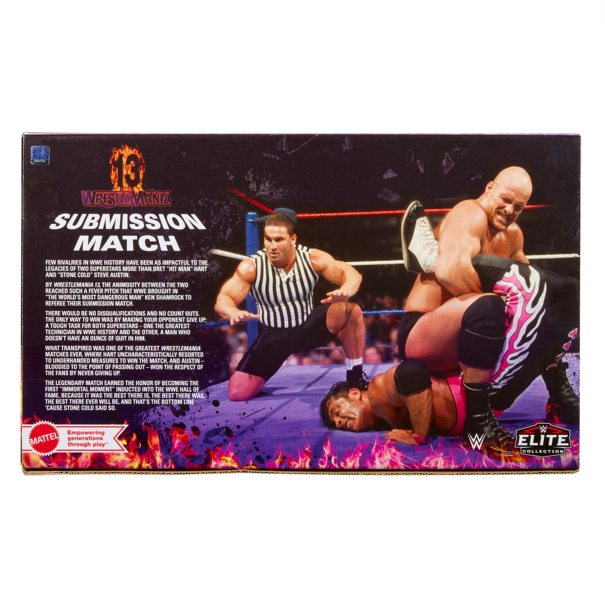 WWE Elite Legacy Submission Match 3 Action Figures & Accessories Set, 6-Inch Collectible