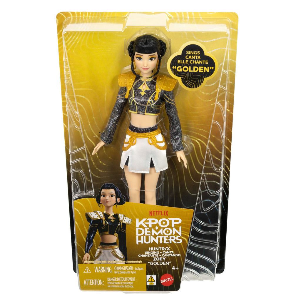 KPop Demon Hunters HUNTR/X Zoey “Golden” Singing Doll in Removable Outfit & 5 Posable Joints