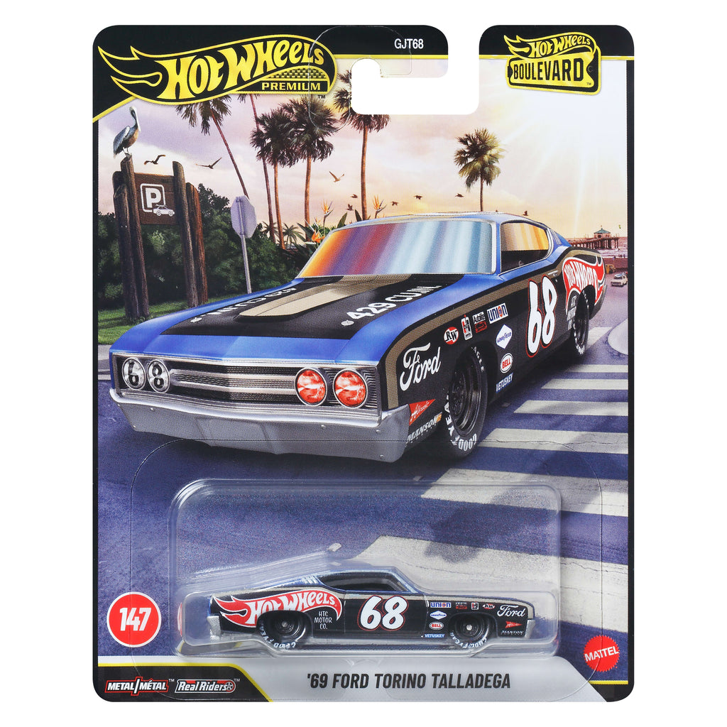 Hot Wheels Collector Vehículo de Colección Auto Boulevard Ford Torino Talladega 68