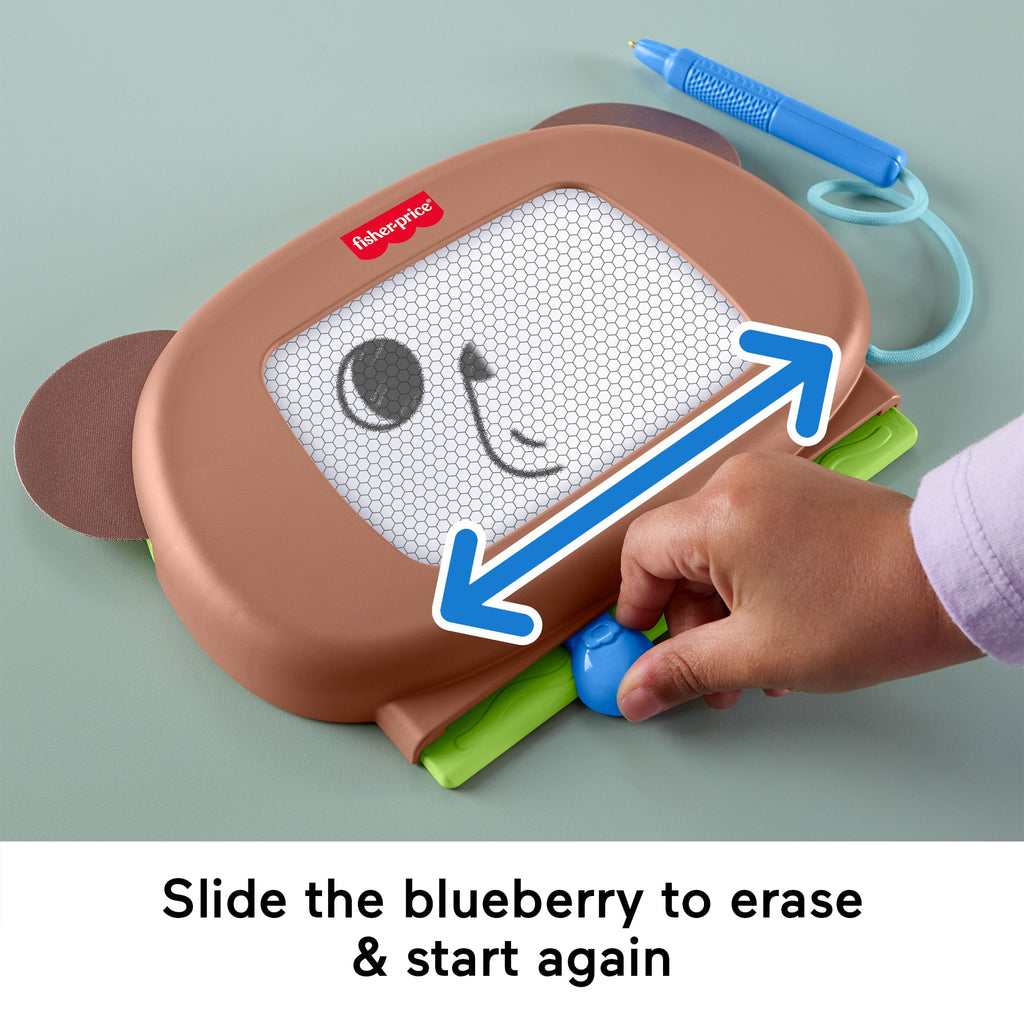 Fisher-Price Friendship Forest Doodle Pro Brown Bear, Magnetic Writing & Drawing Tablet For Kids