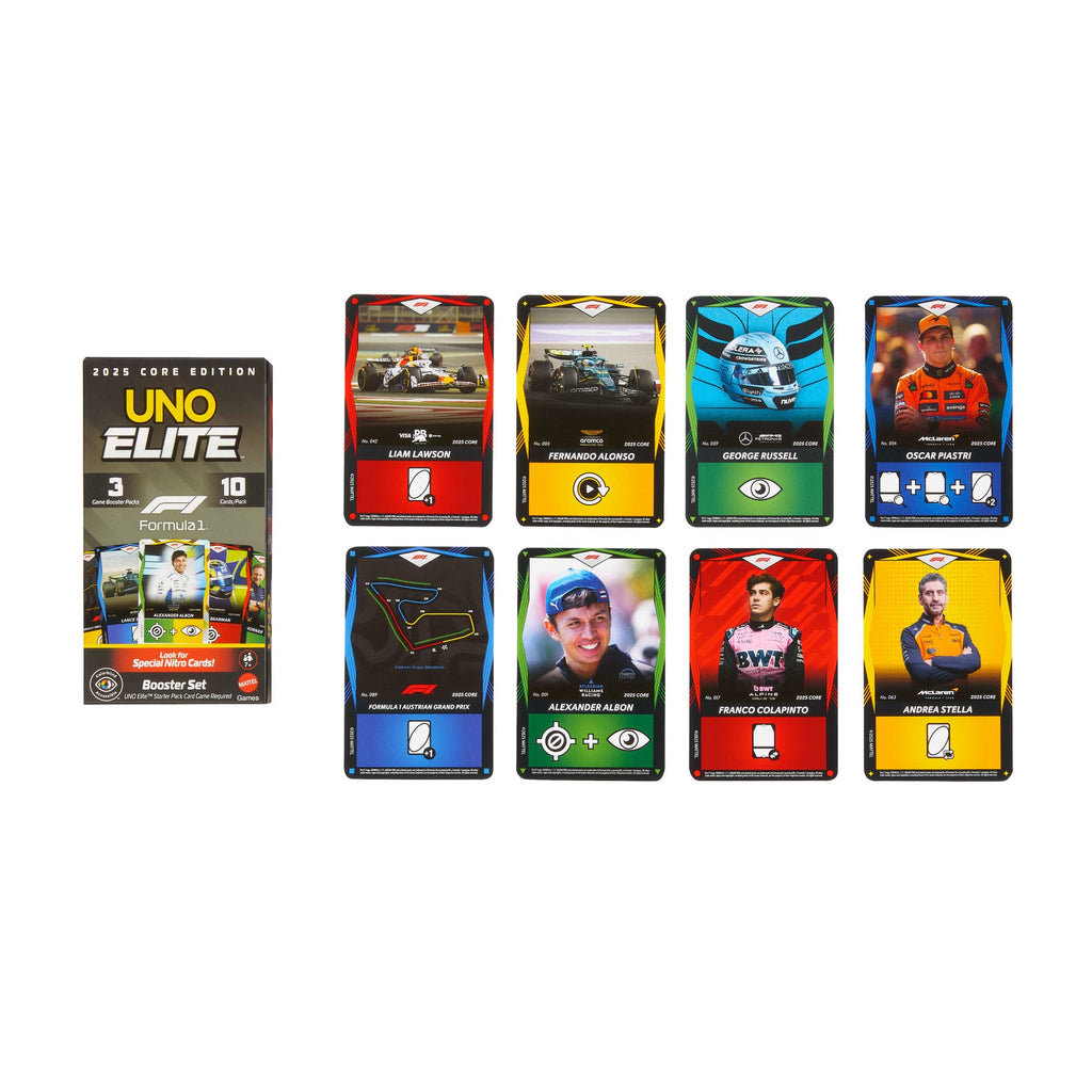 UNO Elite F1 Juego de Cartas Booster Set