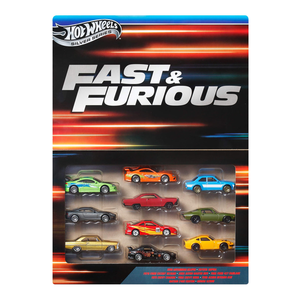 Hot Wheels Collector Vehículo de Colección Fast & Furious Paquete de 10 autos