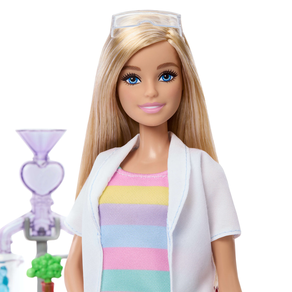 Barbie Careers Fashion Doll, Stem Science Lab Playset, Slime & Crystal Accessories, Themed Outfit