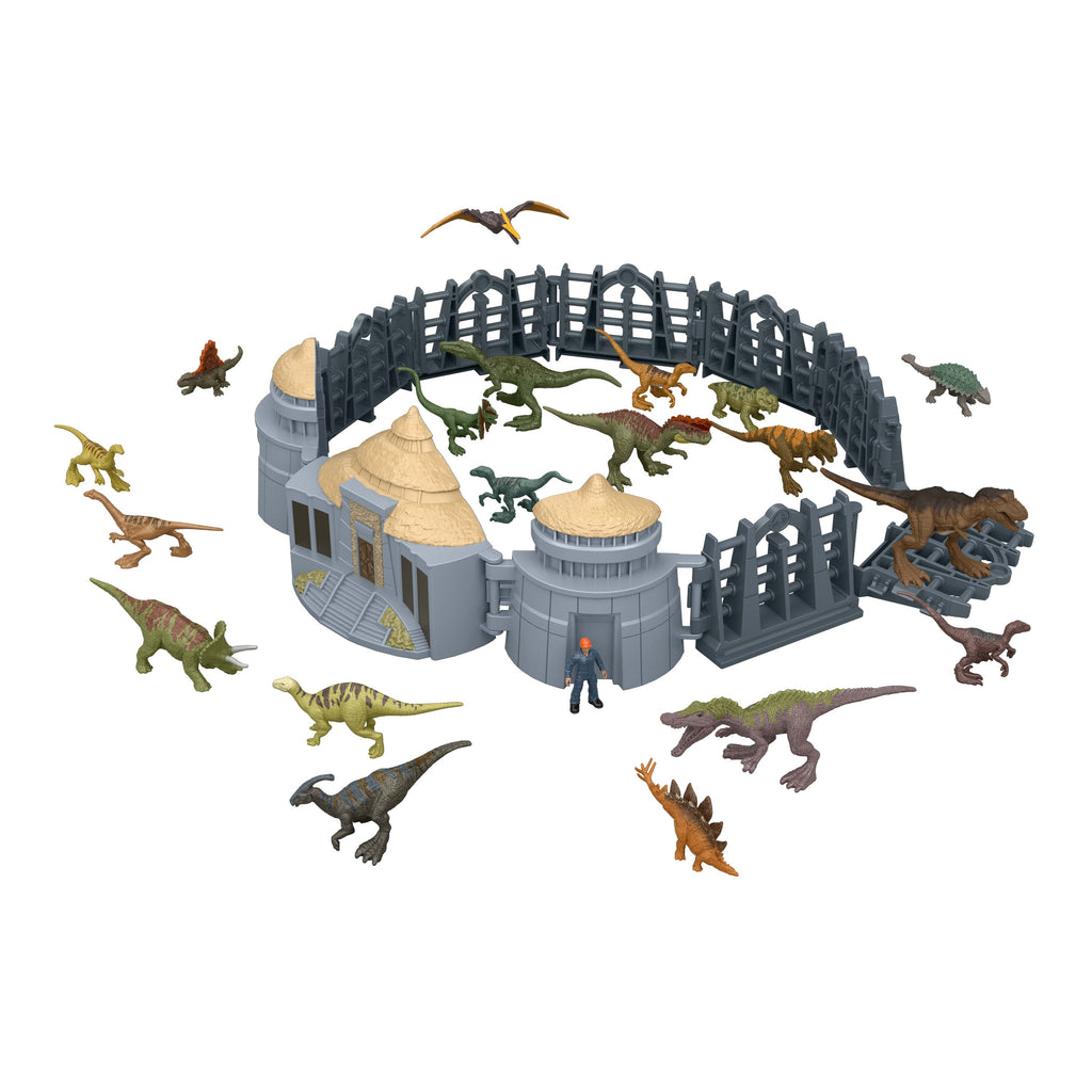 Jurassic World Island Visitor Advent Calendar, 24 Days Toy Surprises, 19 Dinosaur Minis