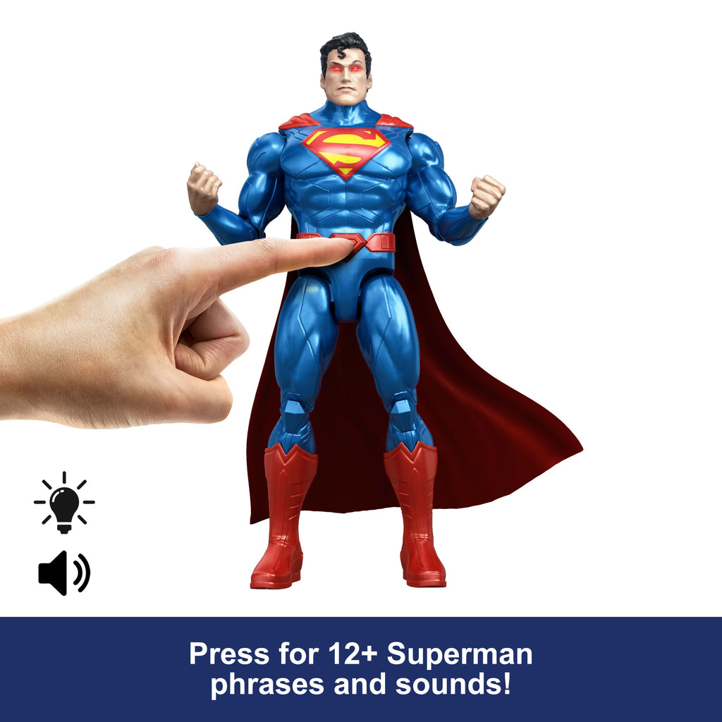 DC Premier 6.5 Inch Heat Vision Superman Figure With Action, Lights & Sounds, Posable