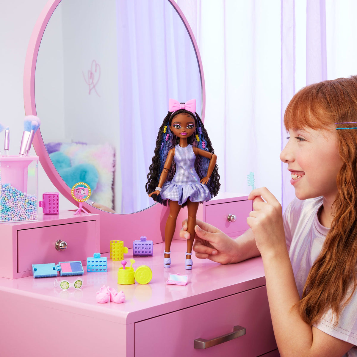 Barbie Dream Besties Boneca Brooklyn Get Ready With Me com Acessórios