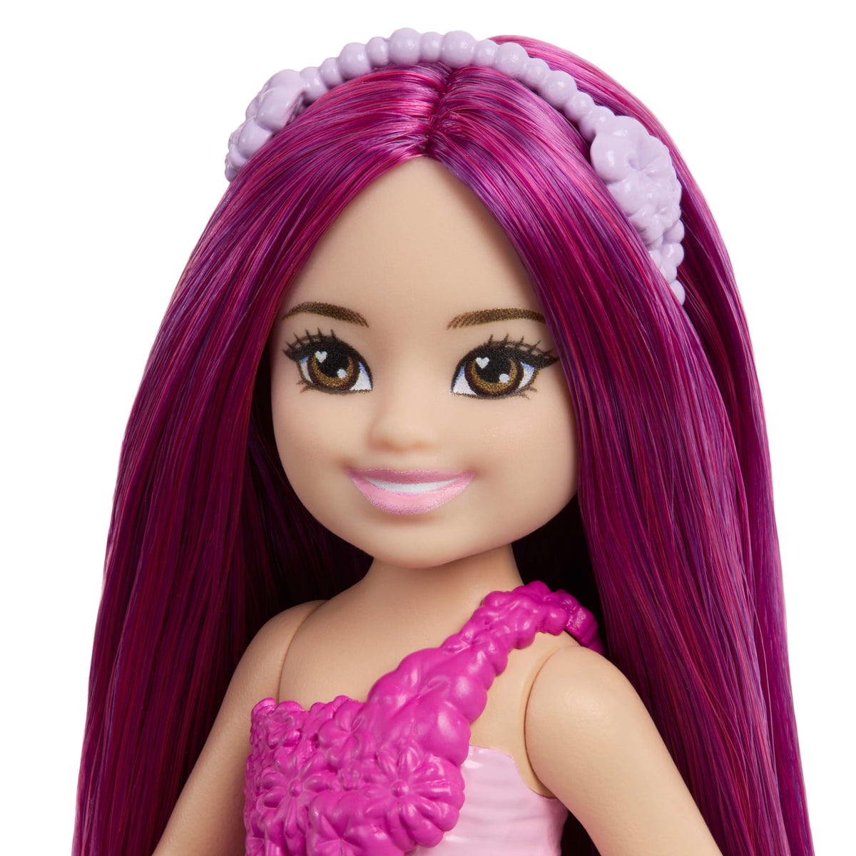 Barbie Chelsea Mermaid Small Doll With Pink Hair & Removable Hair Accessory, 6-Inch Toy
