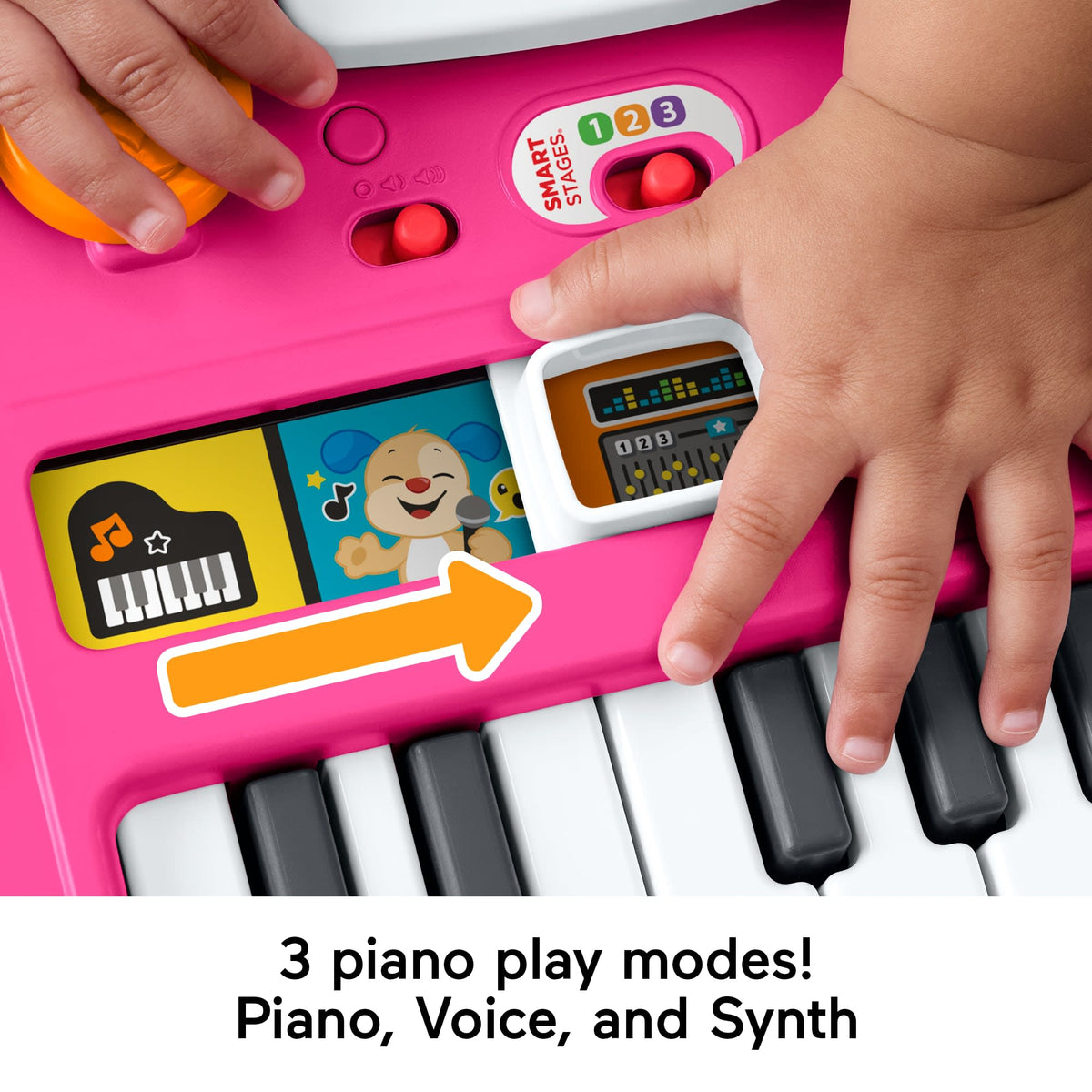 Fisher-Price Laugh & Learn Mix & Learn DJ Table, Baby & Toddler Musical Learning Toy, Pink