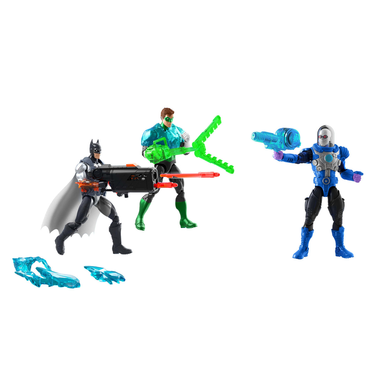 DC Premier Batman & Green Lantern Hal Jordan Versus Mr Freeze 3 Action Figure Pack, Color Change