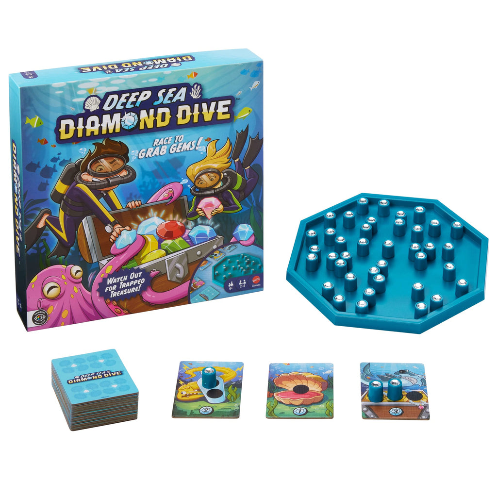 Deep Sea Diamond Dive Family Board Game For Kids And Adults With Easy Rules And Quick Gameplay