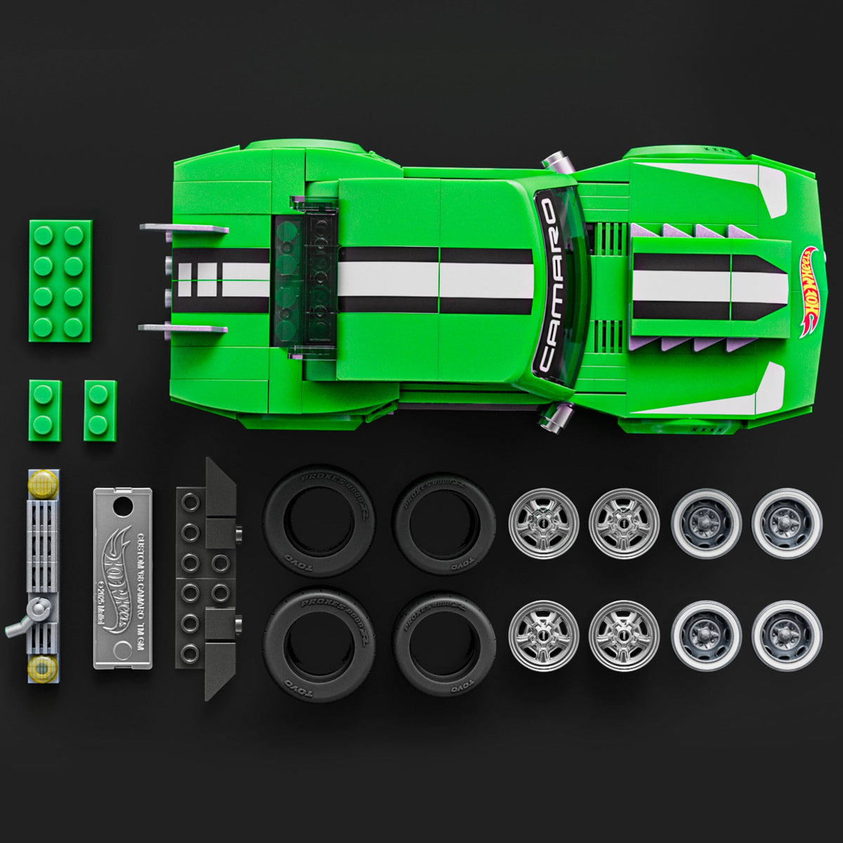 Mattel Brick Shop Hot Wheels Jogo de Construção Speed Custom '68 Camaro