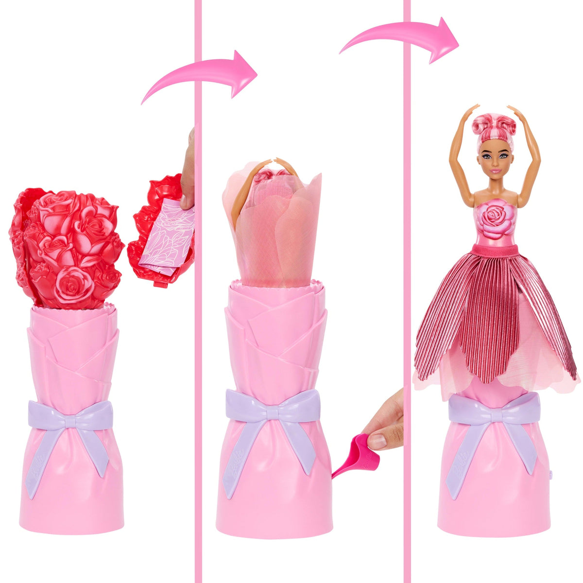 Barbie Reveal Petal Pop Rosa Roja