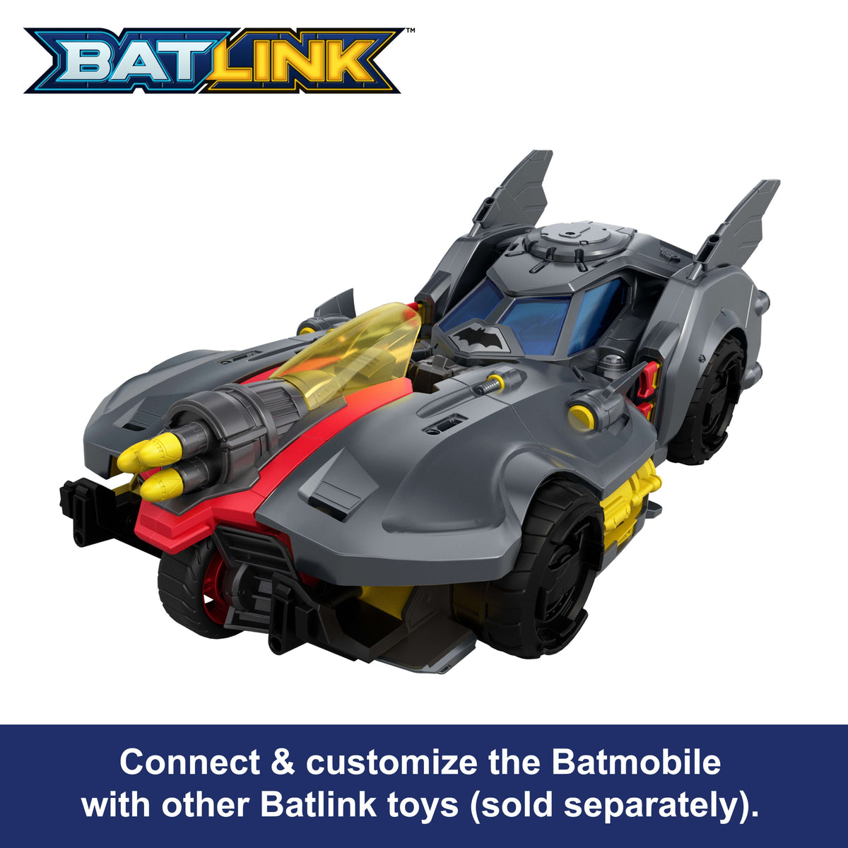 DC Premier Batlink Pack With Batmobile, Robin Cycle, Batman & Robin Figures, 2 Batarangs