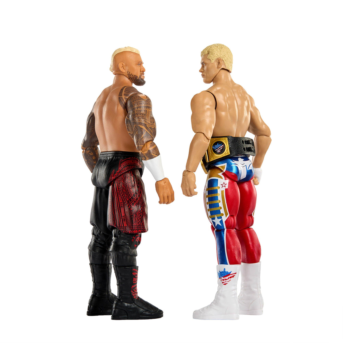 WWE Main Event Showdown Cody Rhodes vs Solo Sikoa Action Figures Set, Series #24, 6-Inch Collectibles