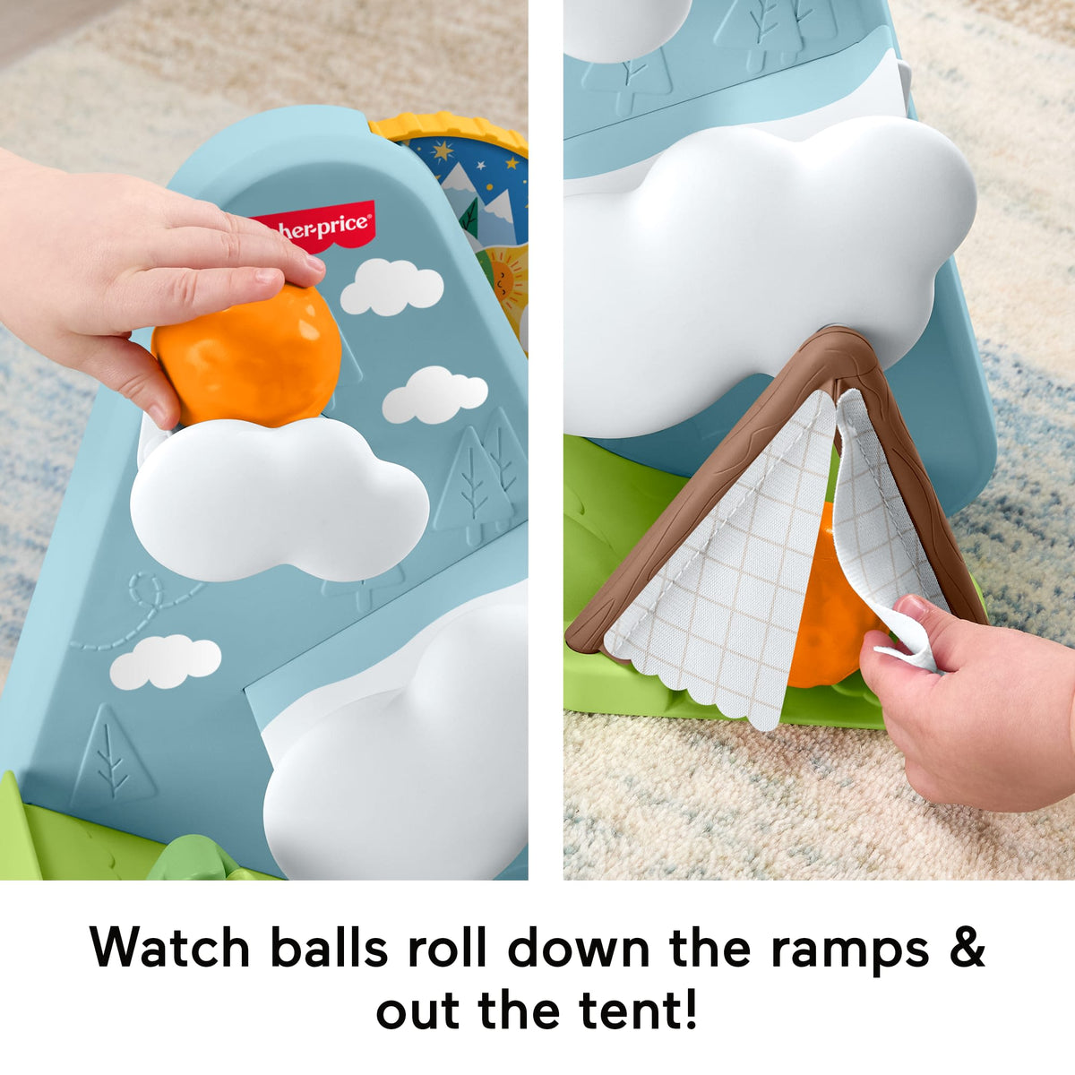 Fisher-Price Friendship Forest Ball Drop Mountain Developmental Activity Toy For Baby, 5 Balls