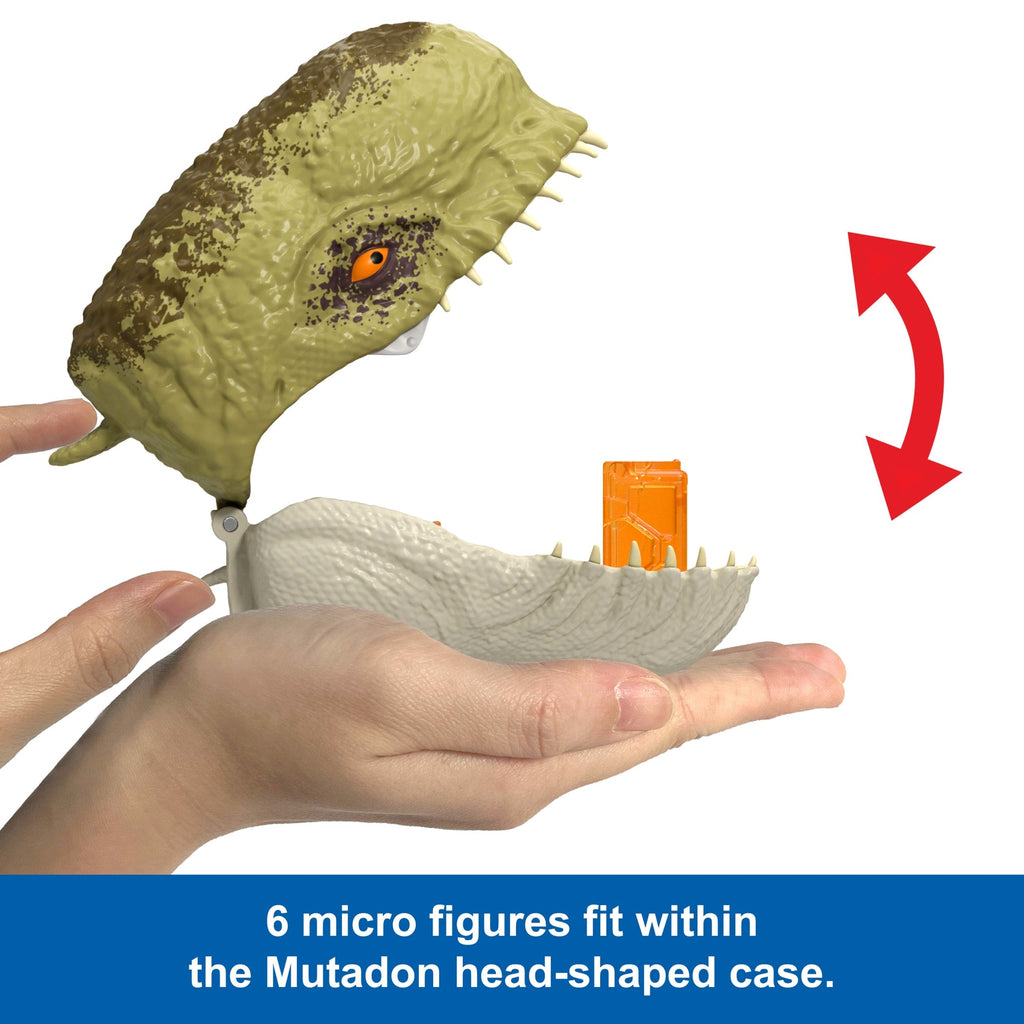 Jurassic World Rebirth Micro Adventure Mutadon Head, Playset interactive Features & Small Figures