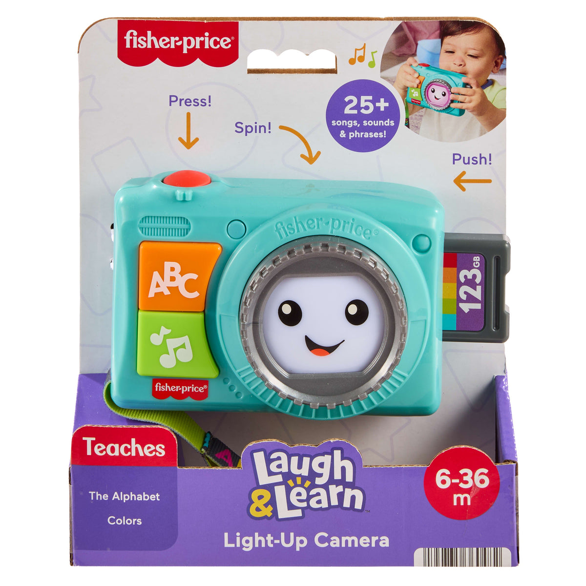 Fisher-Price Laugh & Learn Light-Up Camera Musical Baby & Toddler Learning Toy