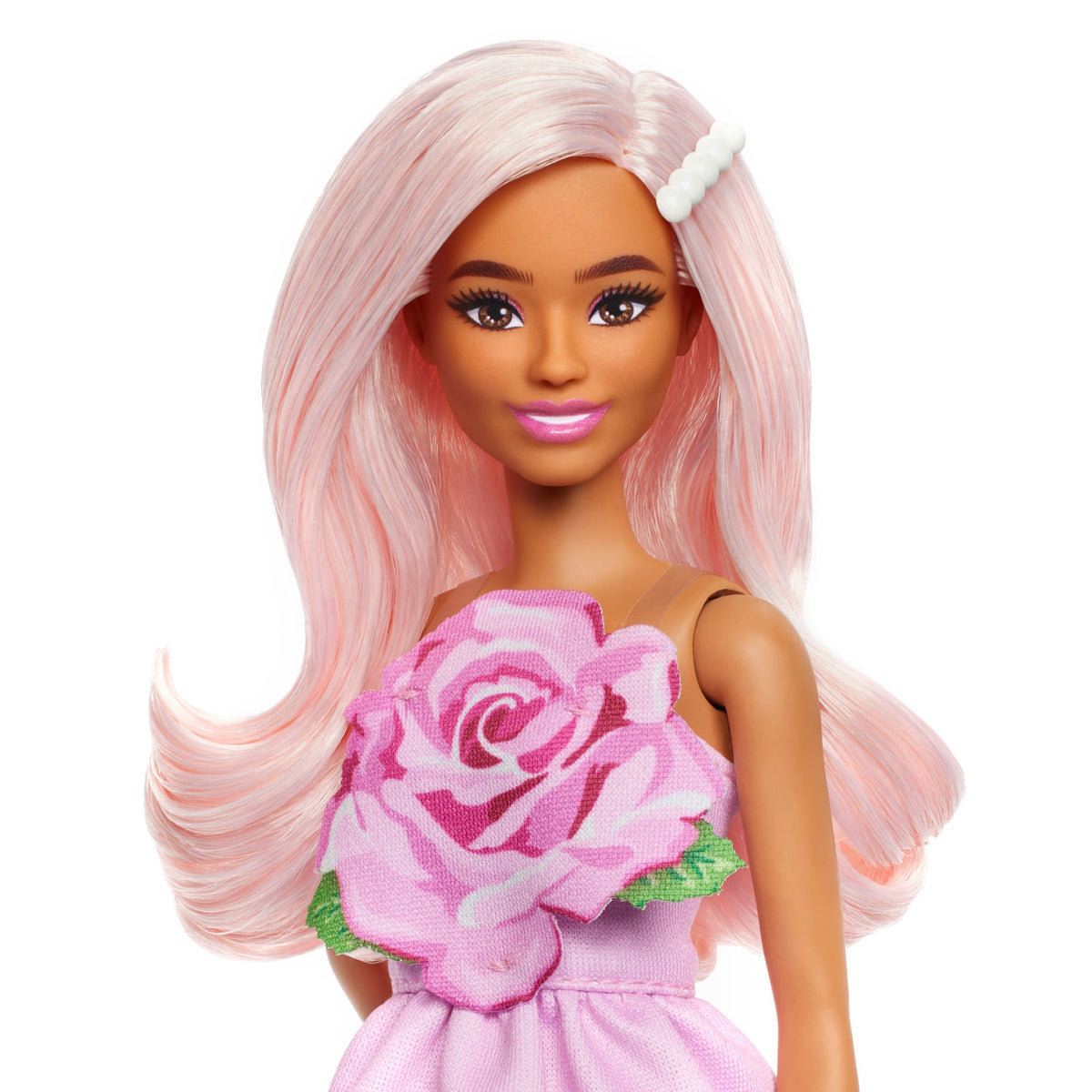 Barbie® Poupée Barbie Fashionistas Robe Sans Bretelle Rose
