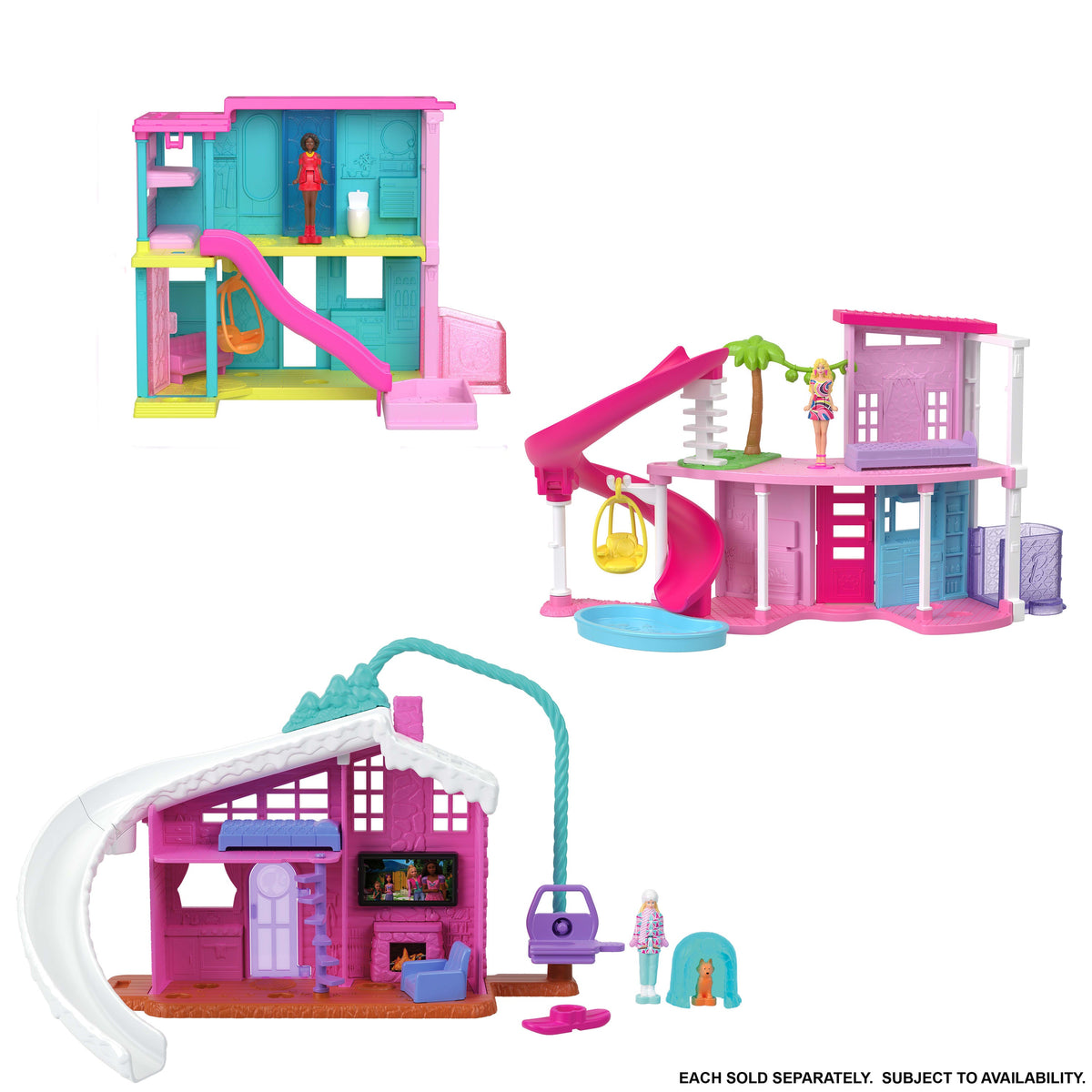 Barbie Mini Barbie Land Doll & Beach House Set, With 1.5-Inch Doll, Furniture & Accessories